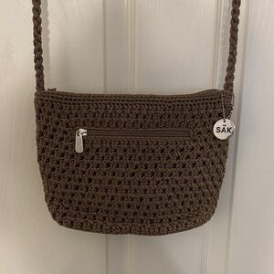 The Sak Brown Crochet Crossbody Purse